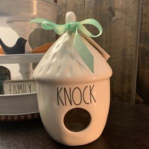 Rae Dunn KNOCK birdhouse